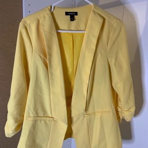 Yellow cardigan